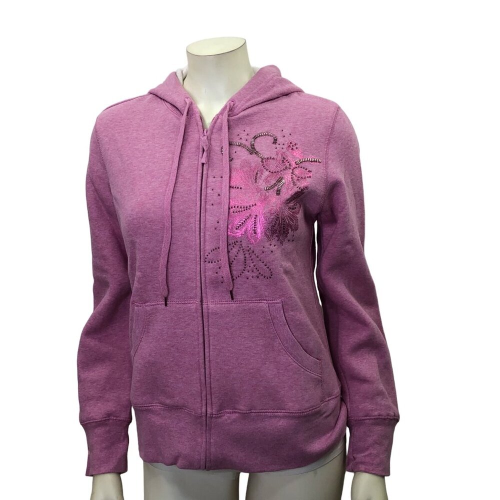 LAURA SCOTT FLEECE FULL ZIP HOODIE SM NWT